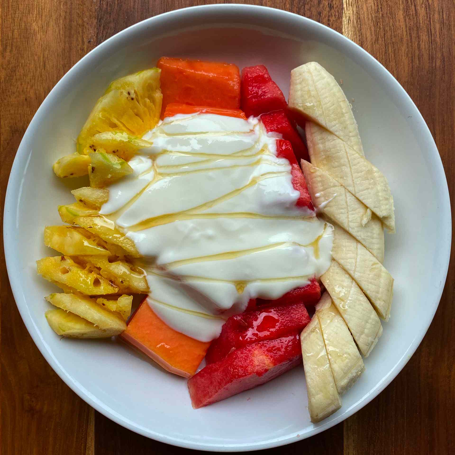 fruit salad yogurt honey